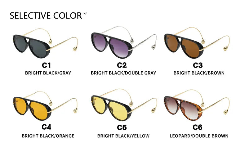Luxury Brand Designer Oversized Pilot Sunglasses