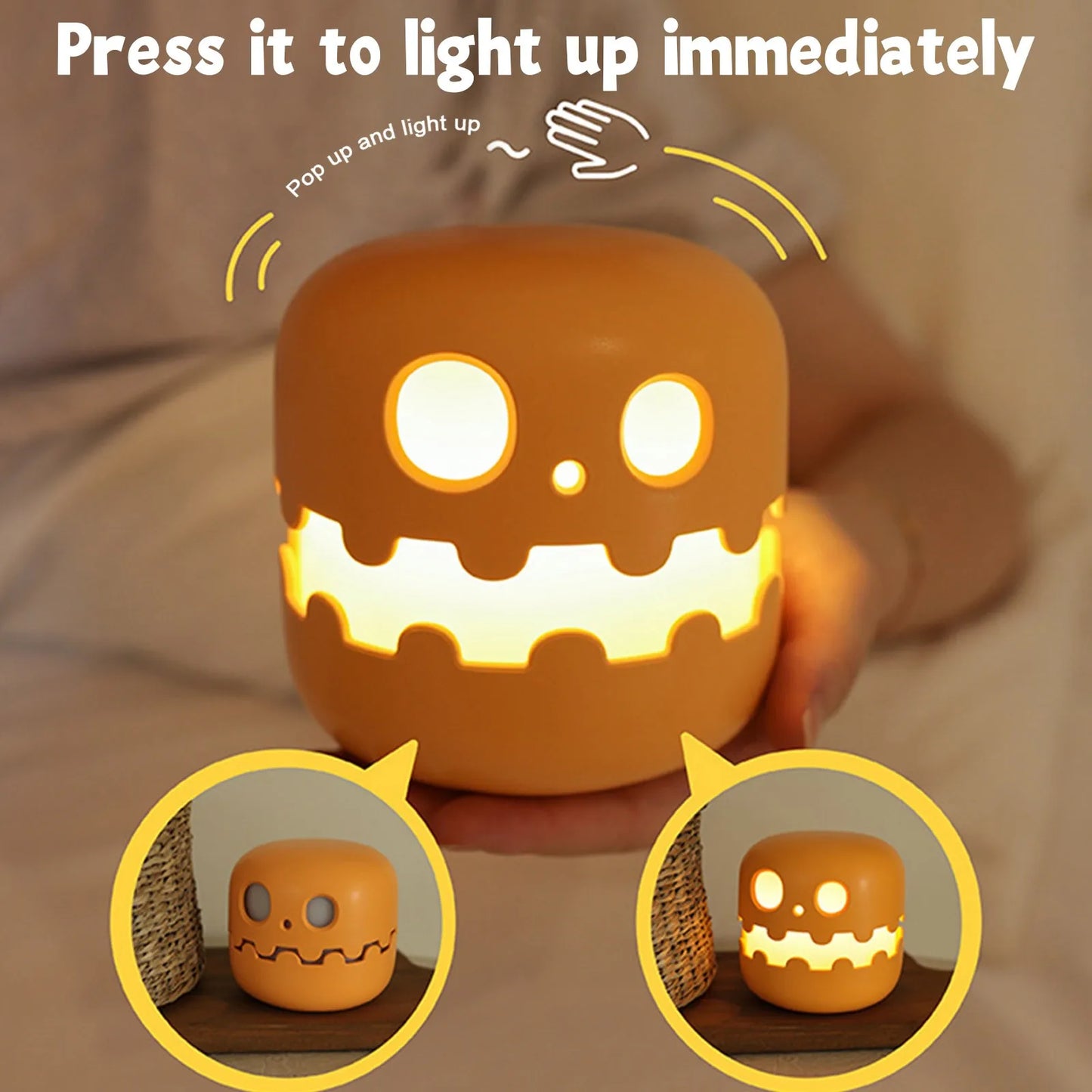 Pumpkin Night Light - Fun and Creative Gift,