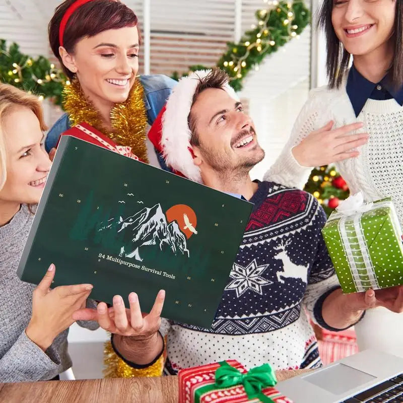 24-in-1 Outdoor Survival Gear Kit, Christmas Gift for Men & Women