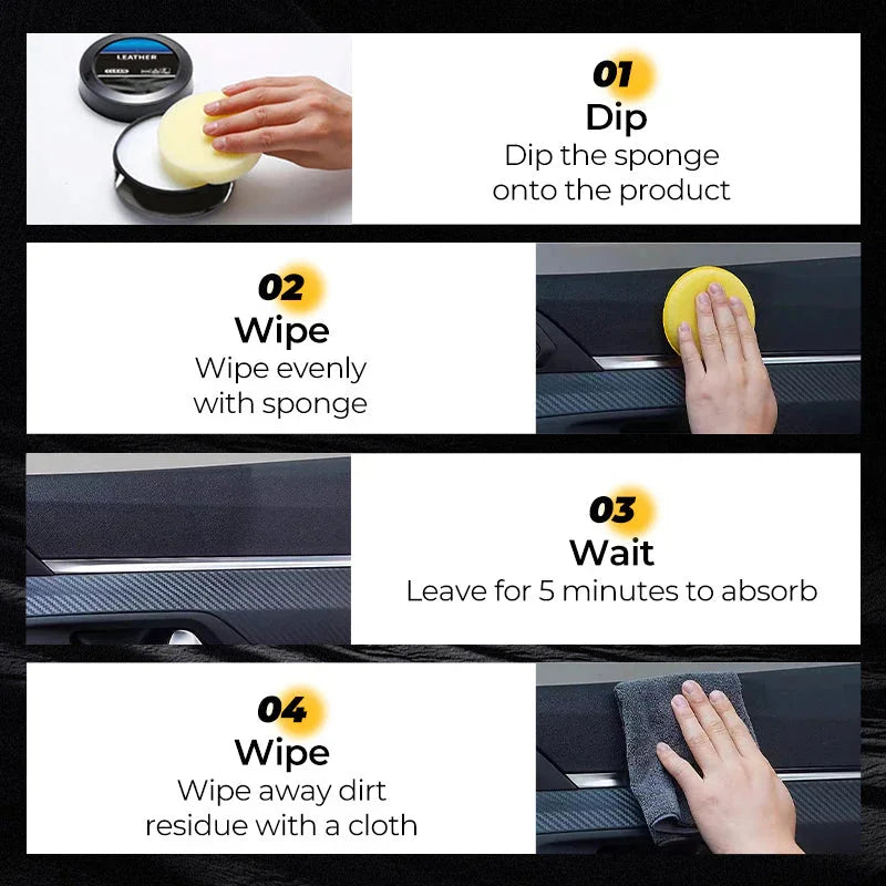 Leader cleaning and care cream &Cleaning paste for leather care