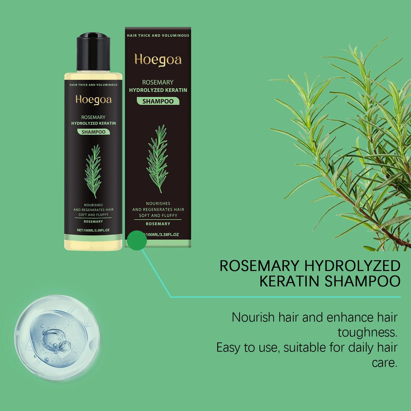 Tgideas Organic Rosemary Hair Growth Shampoo