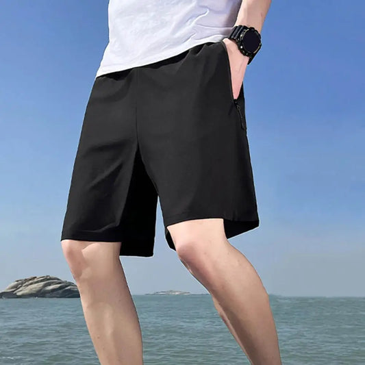 Men's Plus Size Ice Silk Stretch Shorts