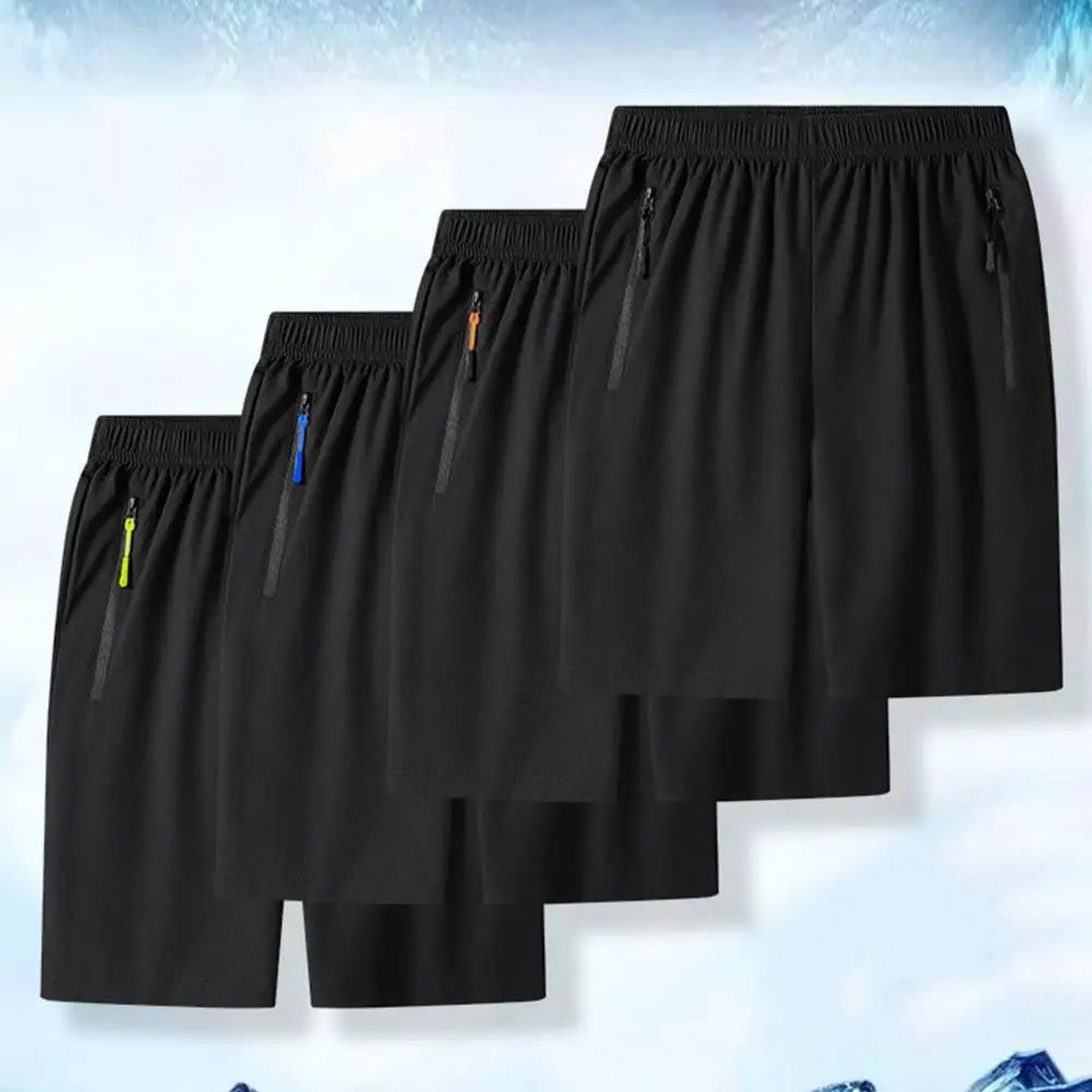 Men's Plus Size Ice Silk Stretch Shorts