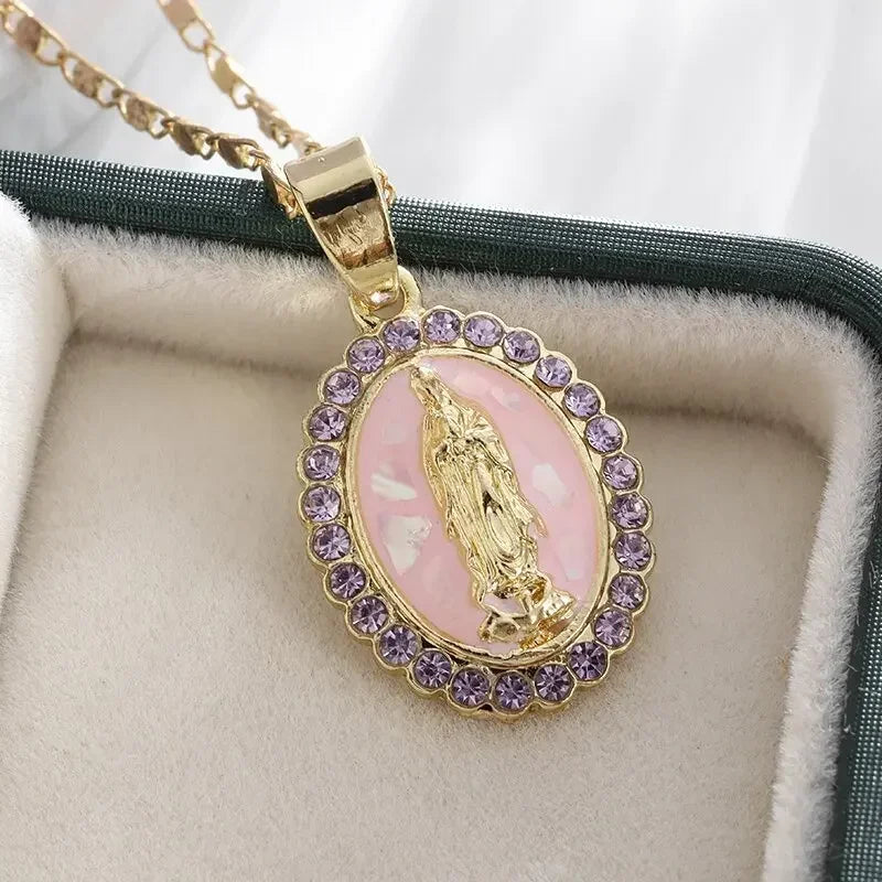 Stainless Steel Virgin Mary Necklace