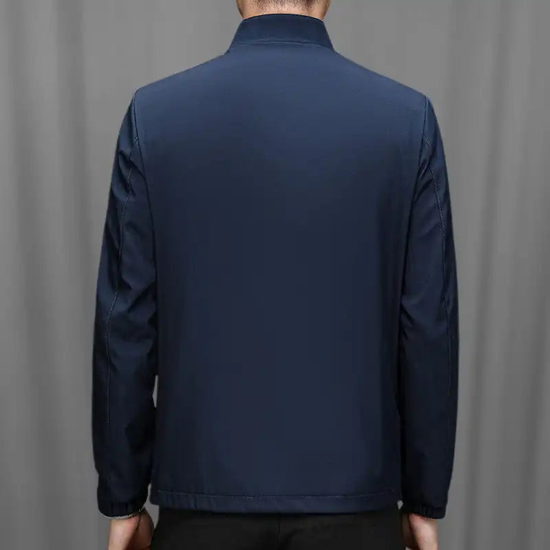 Men's Standing Collar Zipper Casual Jacket