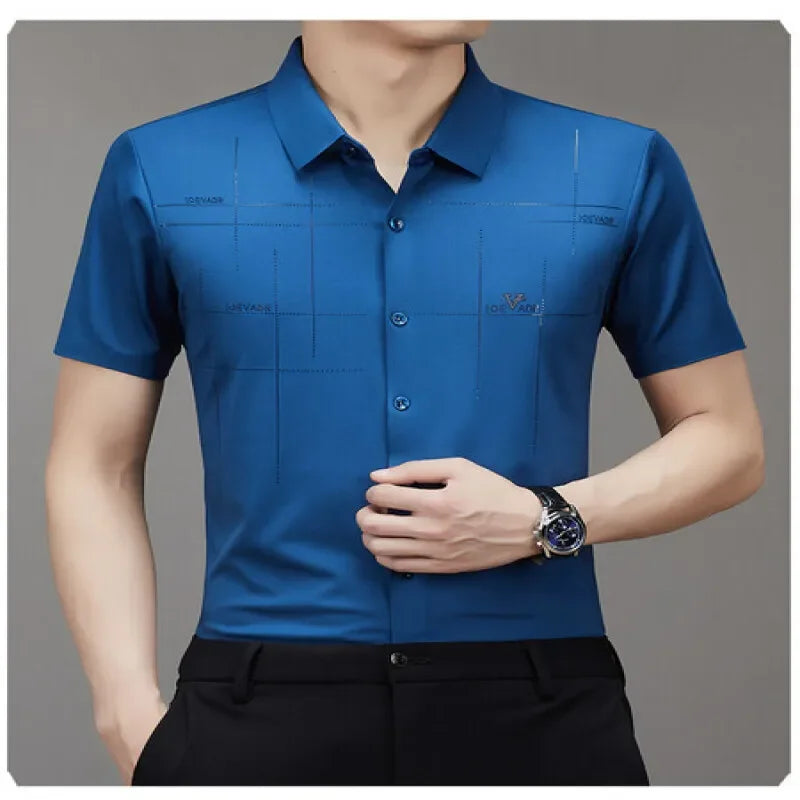 Men's Breathable Ice-Silk Stretch Shirt