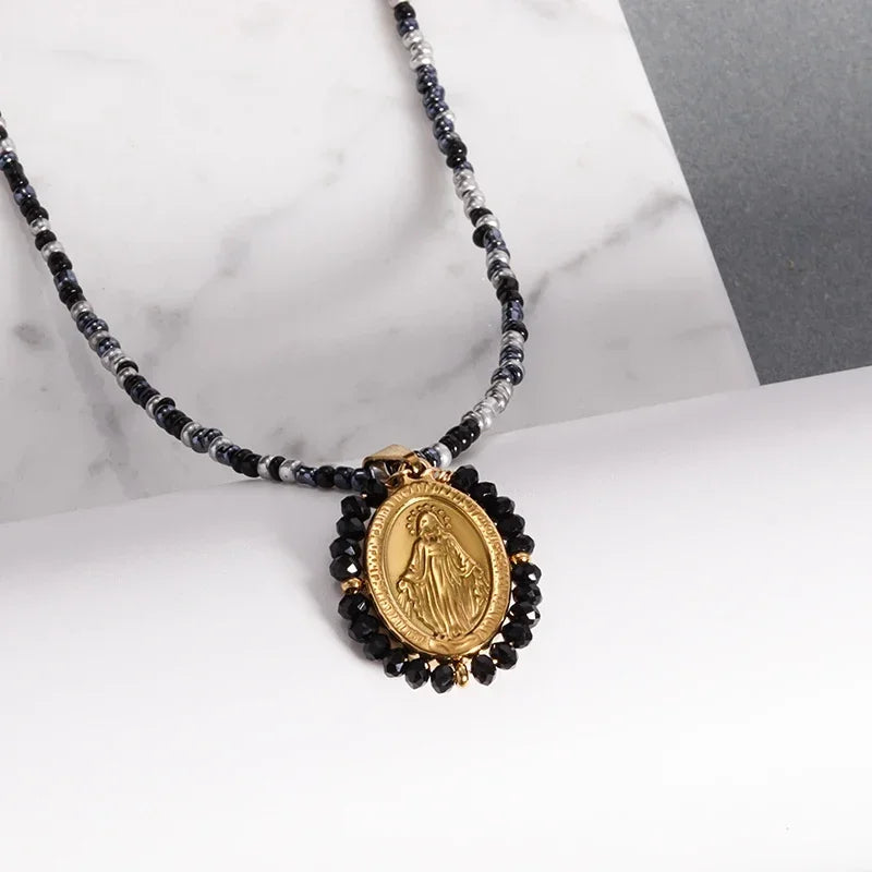 Stainless Steel Virgin Mary Necklace