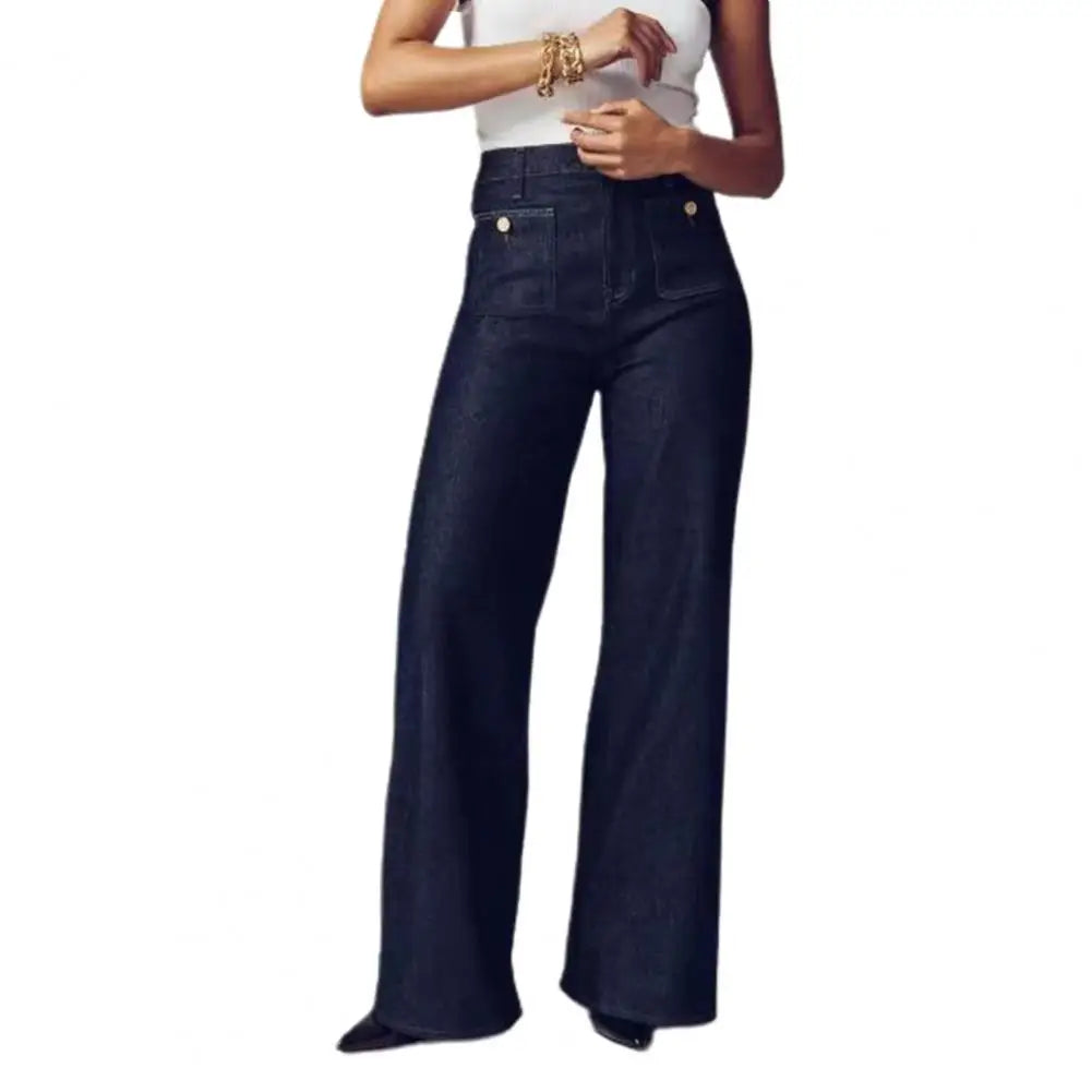 Tummy Control Sailor Wide Leg Jeans