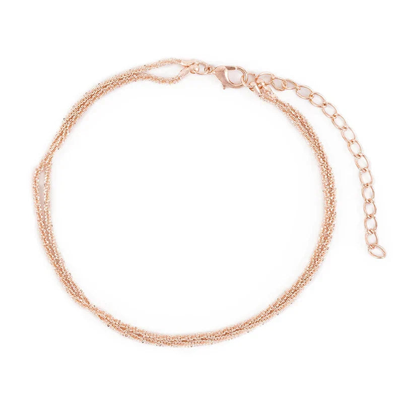 Dainty Layered Waterproof Anklet For Women