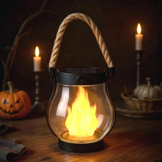Solar Lantern Lights Flame