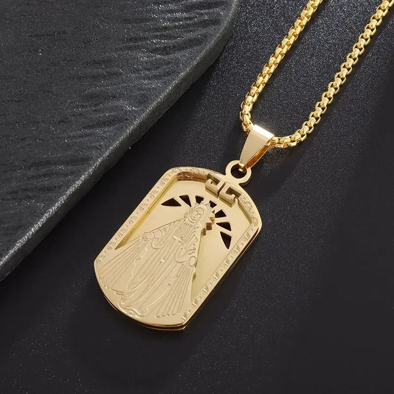 Stainless Steel Virgin Mary Necklace