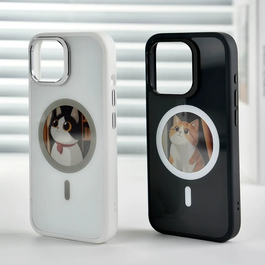 Personalized Custom Magnetic Phone Case with E Ink Display Special Gift Idea Unique DIY Design