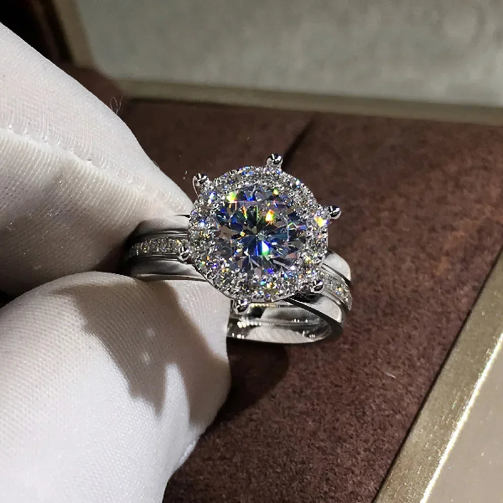💍3 Carat Super Sparkling zircon Ring