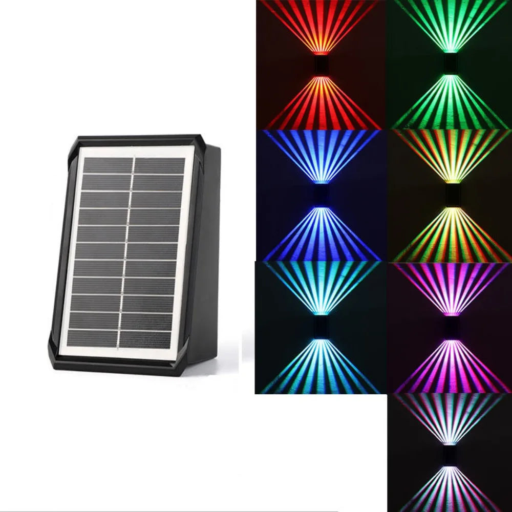 Solar Colorful Wall Lights Outdoor Light Waterproof