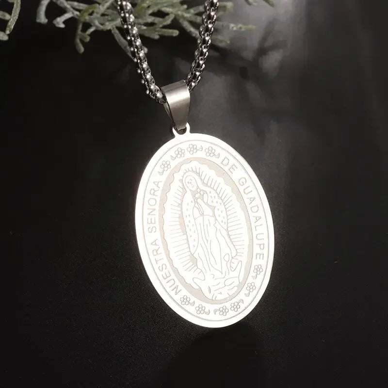 Stainless Steel Virgin Mary Necklace