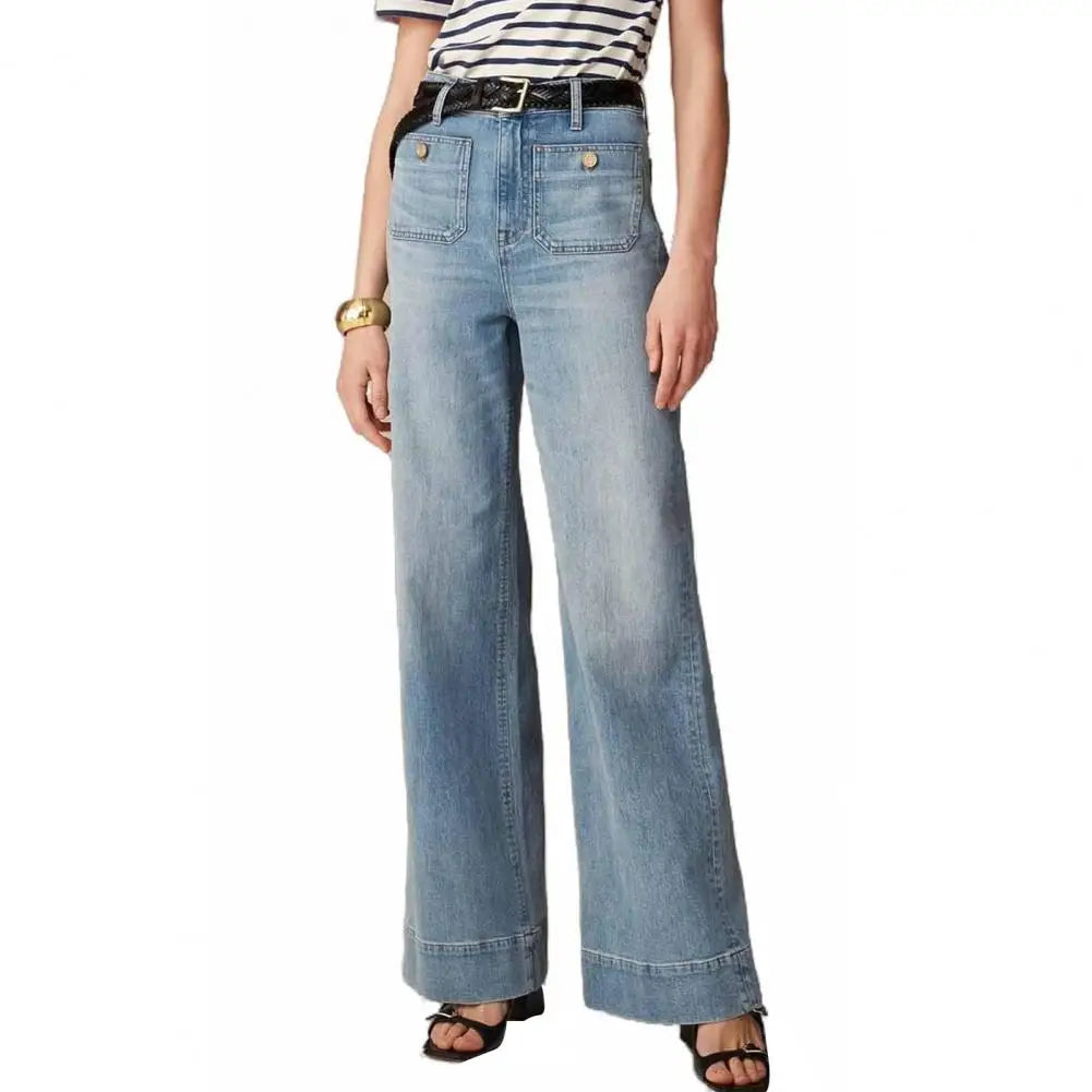Tummy Control Sailor Wide Leg Jeans