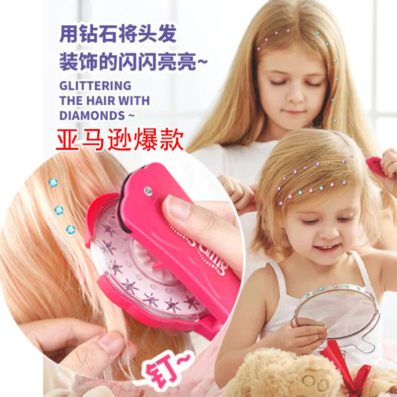 Glitter Diamond Styling Tools Hair Gemstone