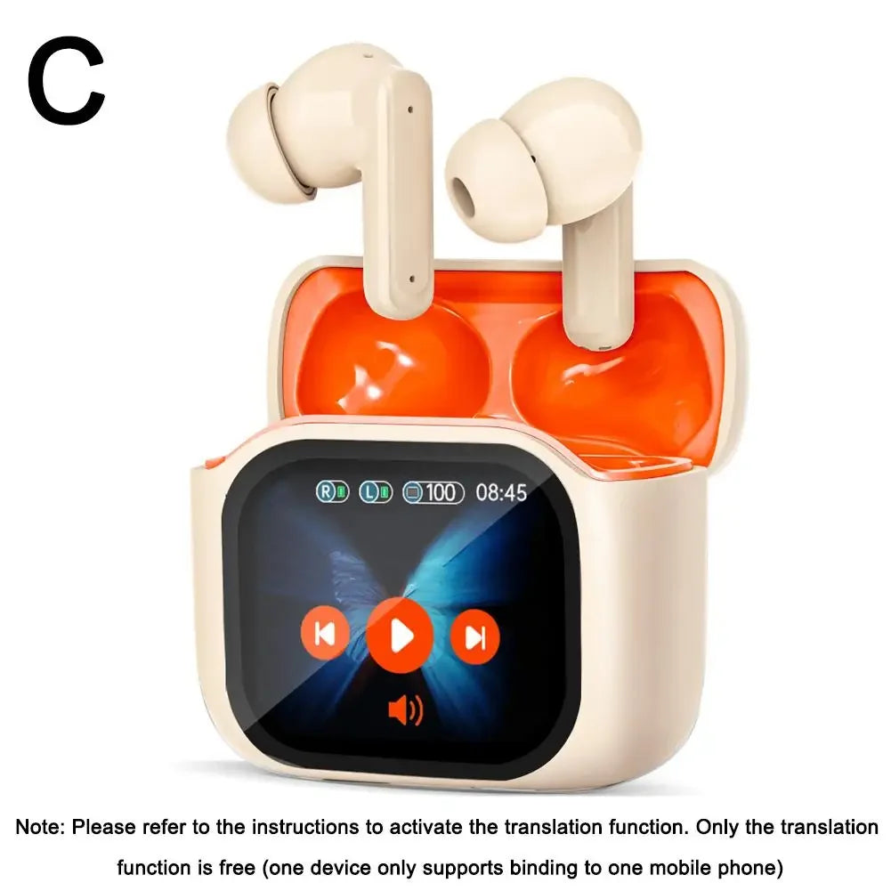 Wireless Bluetooth Translation Earphone With LED display screen(Fit iOS & Android)