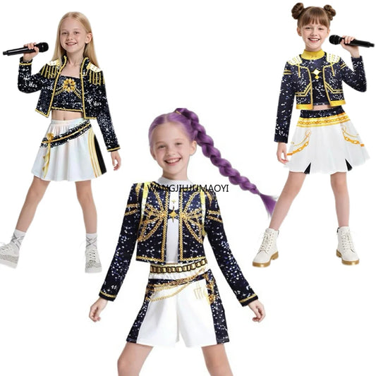 K-Pop Girl Costume Skirt Set💖 Role Play👻Demon Hunter