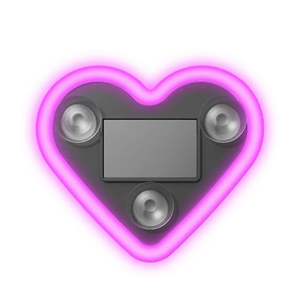 Solar Powered Wireless LED Heart C-Pillar Neon Light