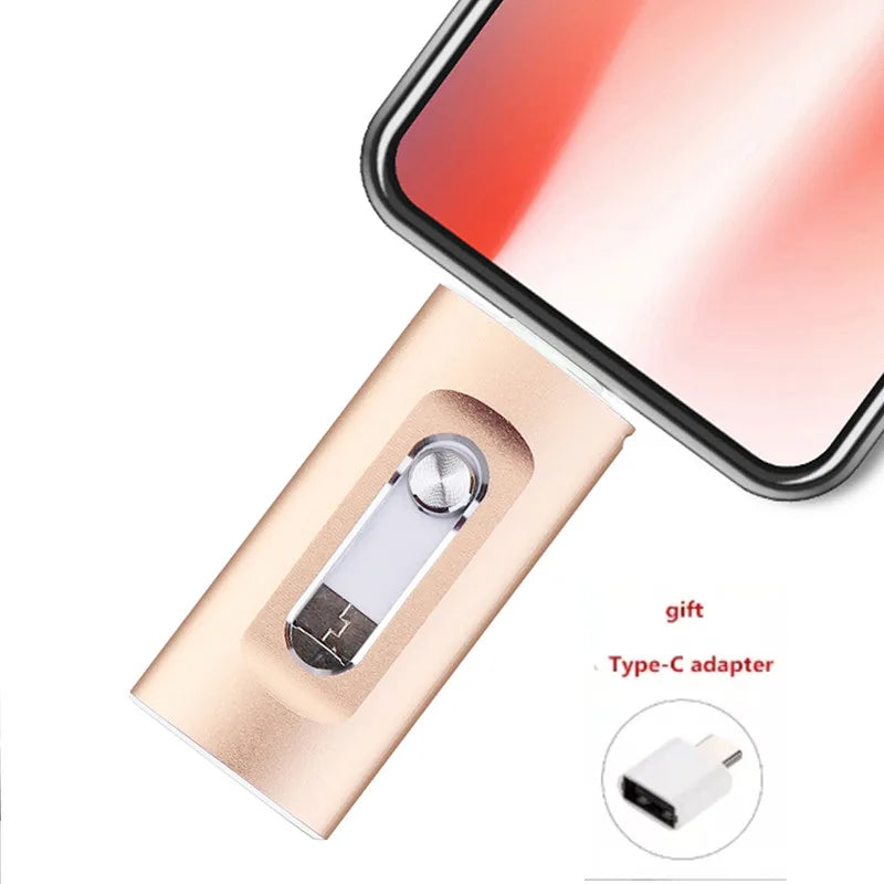 3 in 1 Flash Drive, Portable High Speed USB