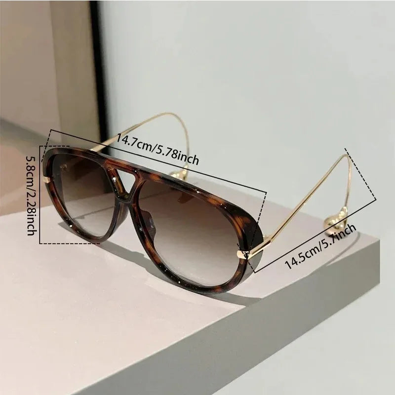 Luxury Brand Designer Oversized Pilot Sunglasses