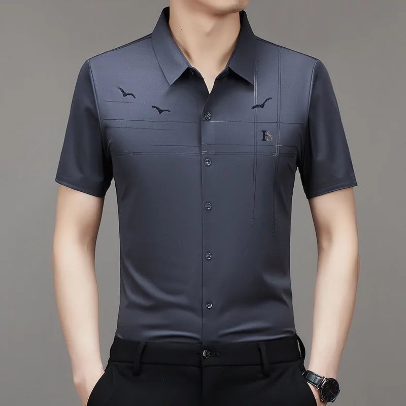 MEN'S ICE SILK BUSINESS SHIRT