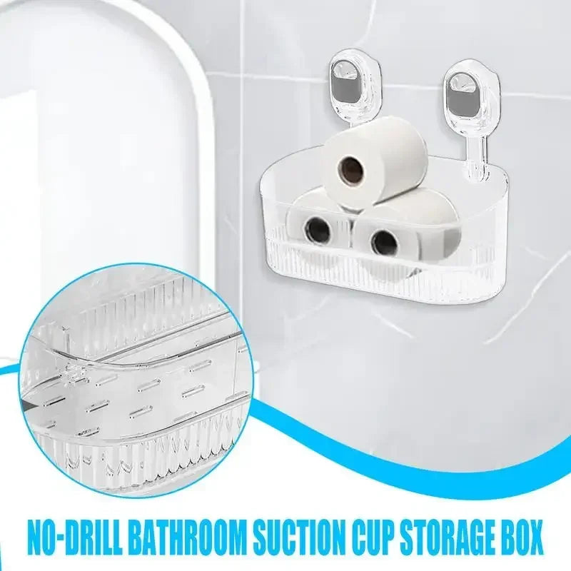 No-Drill Bathroom Suction Storage Box