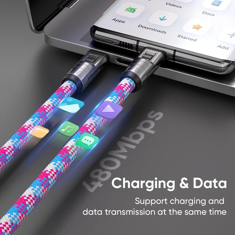 C to C 240W Charging Cable with Wearable Bracelet Design