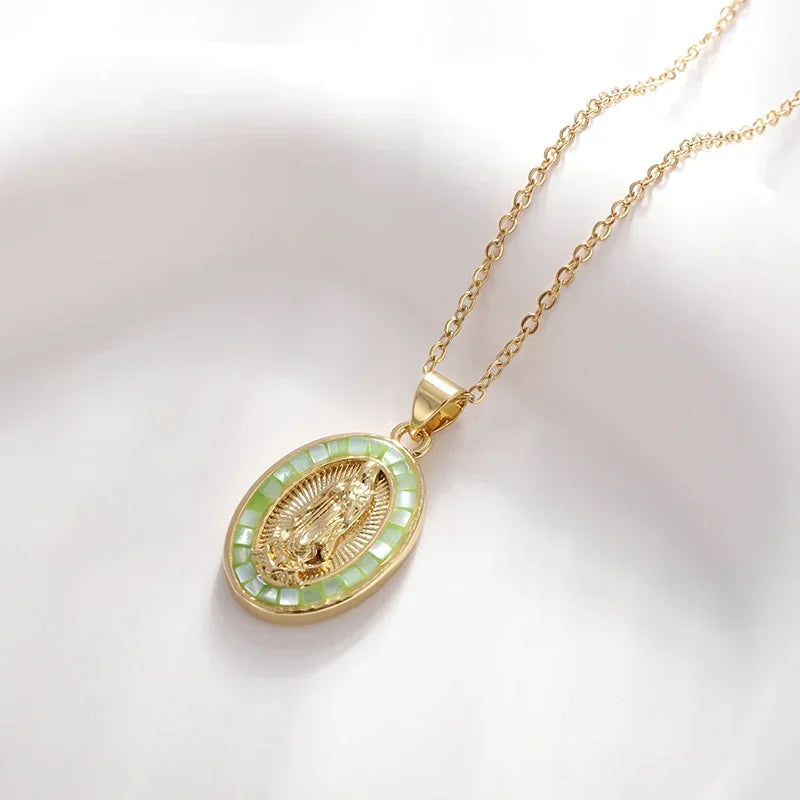 Stainless Steel Virgin Mary Necklace