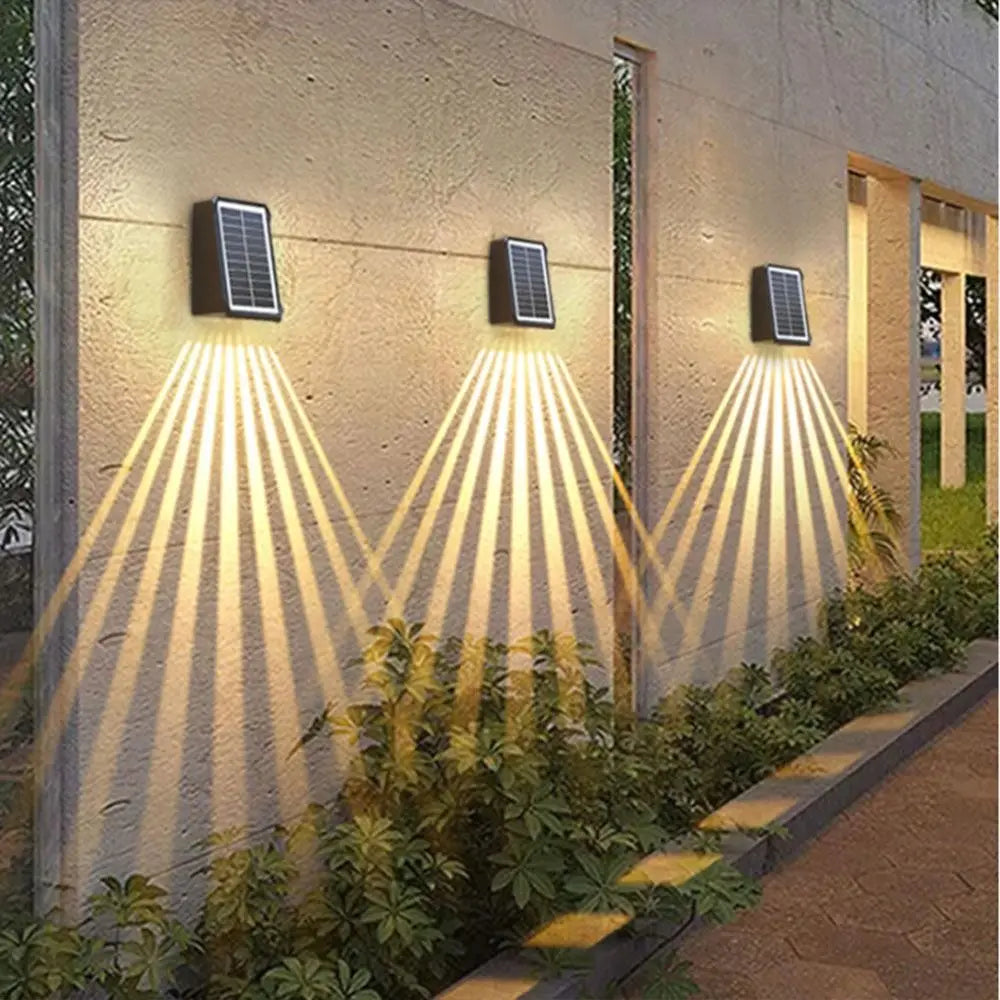 Solar Colorful Wall Lights Outdoor Light Waterproof