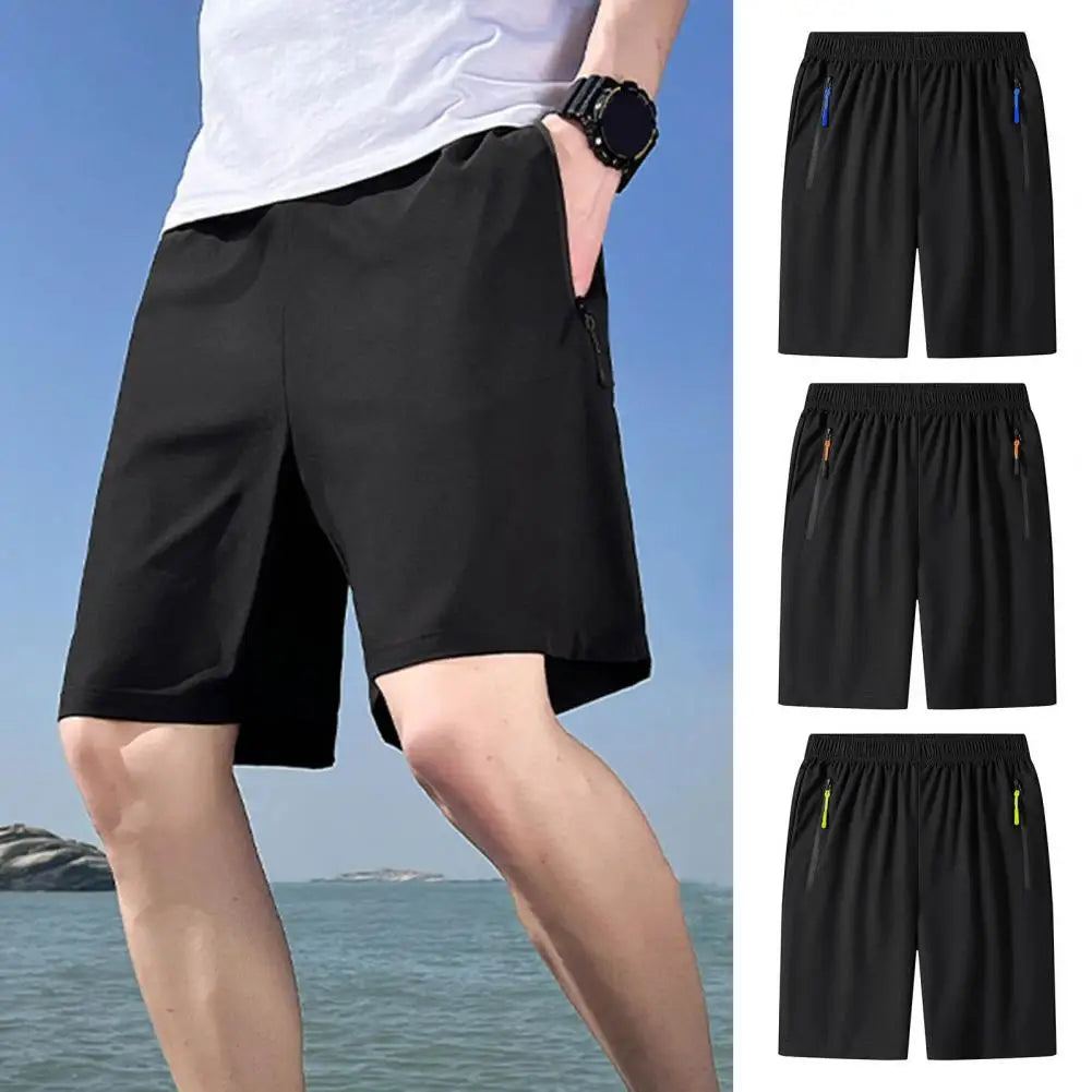 Men's Plus Size Ice Silk Stretch Shorts