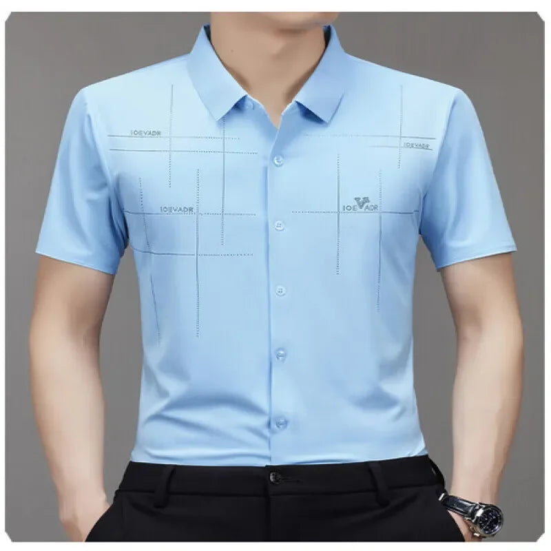 Men's Breathable Ice-Silk Stretch Shirt