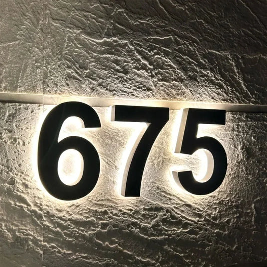 Lighted House Numbers for Outside