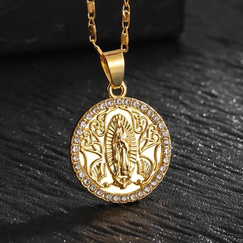 Stainless Steel Virgin Mary Necklace