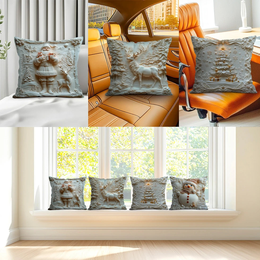 Festive Christmas Cushion Cover---2D printing, not 3D