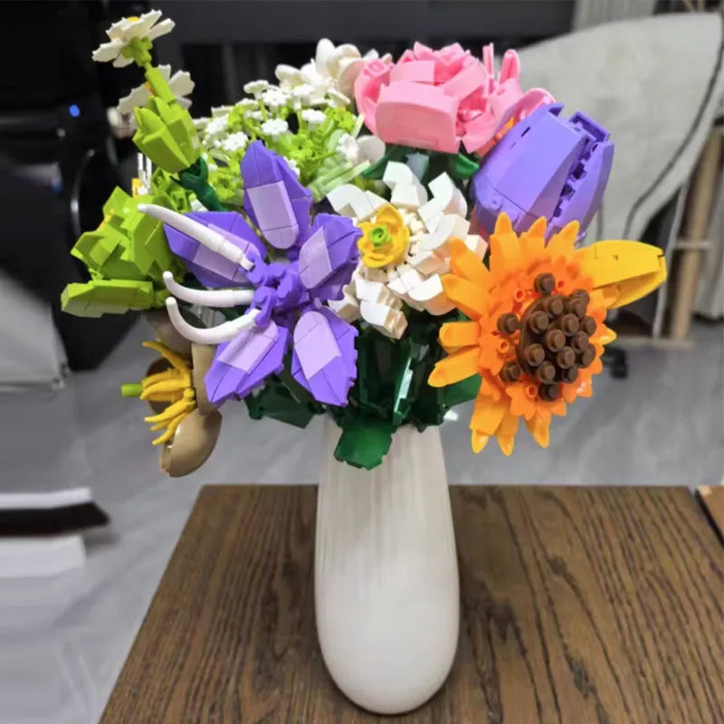 Flower Bouquet Advent Calendar Building Blocks – Christmas Countdown Blind Box