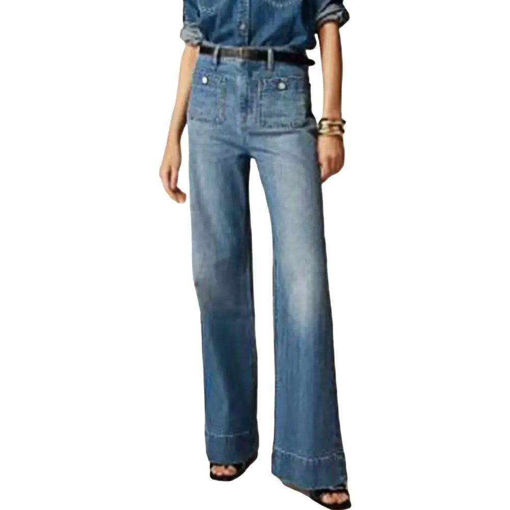 Tummy Control Sailor Wide Leg Jeans