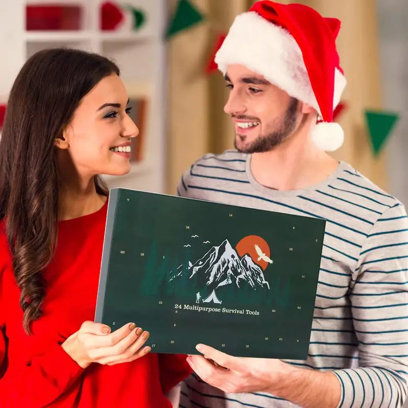 24-in-1 Outdoor Survival Gear Kit, Christmas Gift for Men & Women