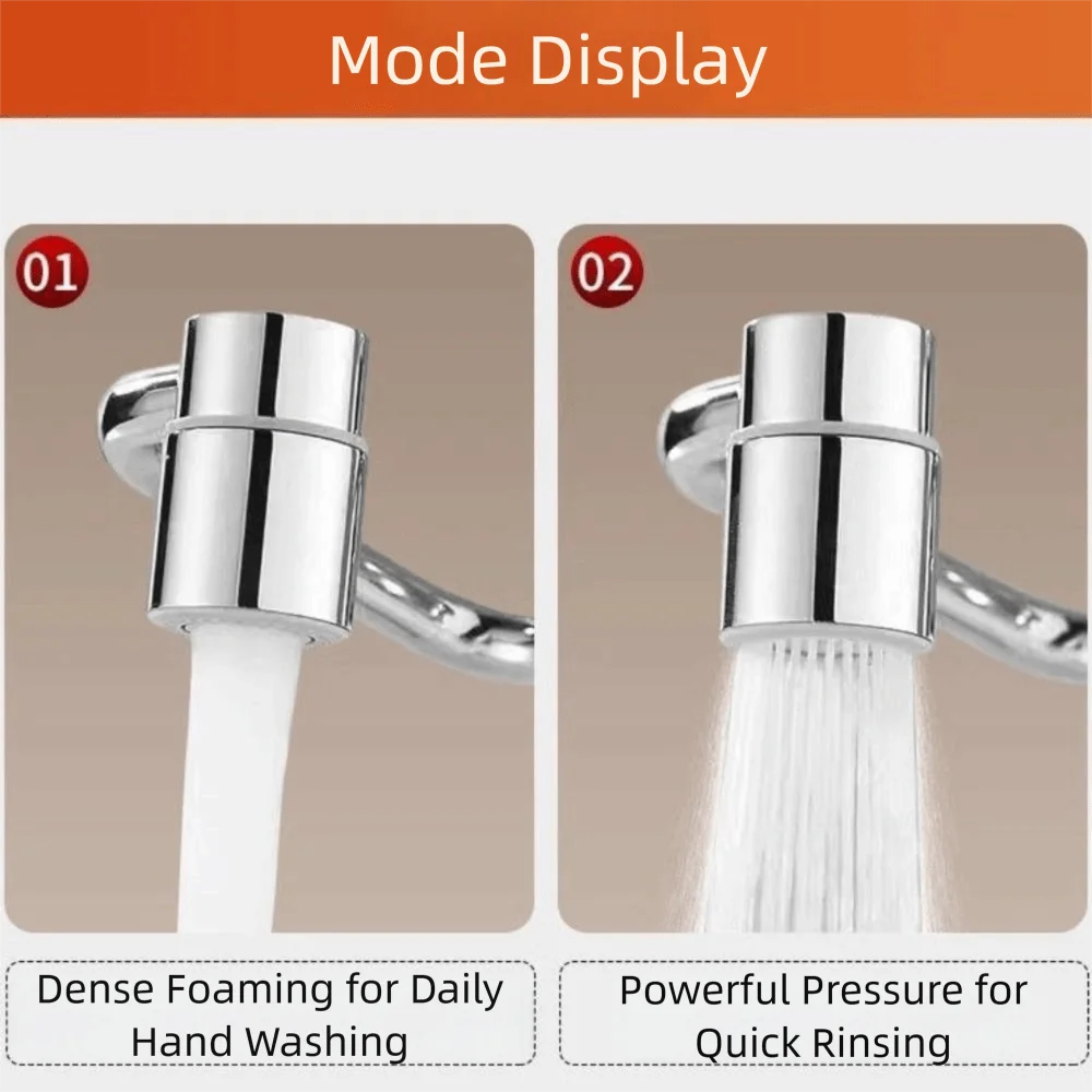 Universal sink faucet 1080° Rotatable Faucet Aerator Extension