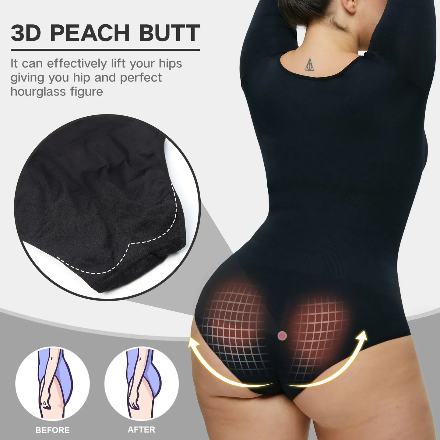 Long Sleeve Thong Bodysuit