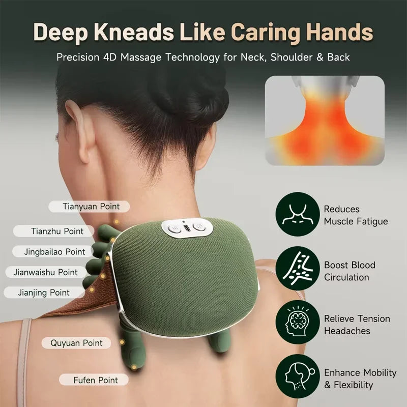 3D Shiatsu Neck & Shoulder Massager with Soothing Heat