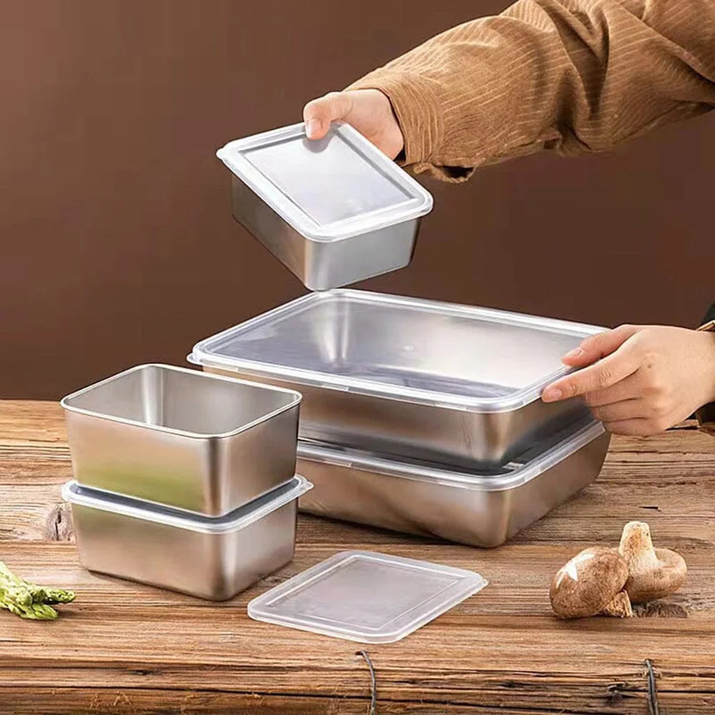 Stainless Steel Square Plate（With Lid）