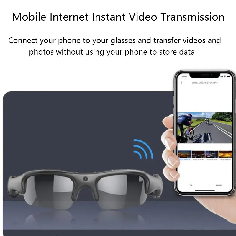 Camera Glasses Smart HD 1080P WiFi Sports Glasses with Camera Video 32G
