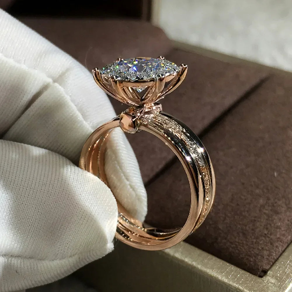 💍3 Carat Super Sparkling zircon Ring