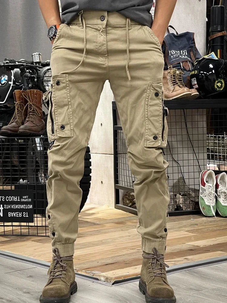 Men's Baggy Skinny Overalls With Multiple Pockets